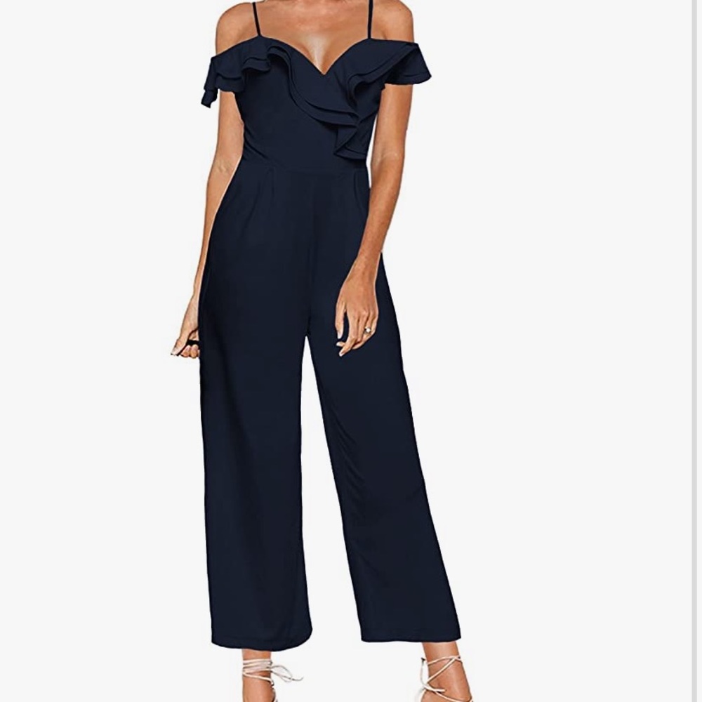 Ruffle top jumpsuit